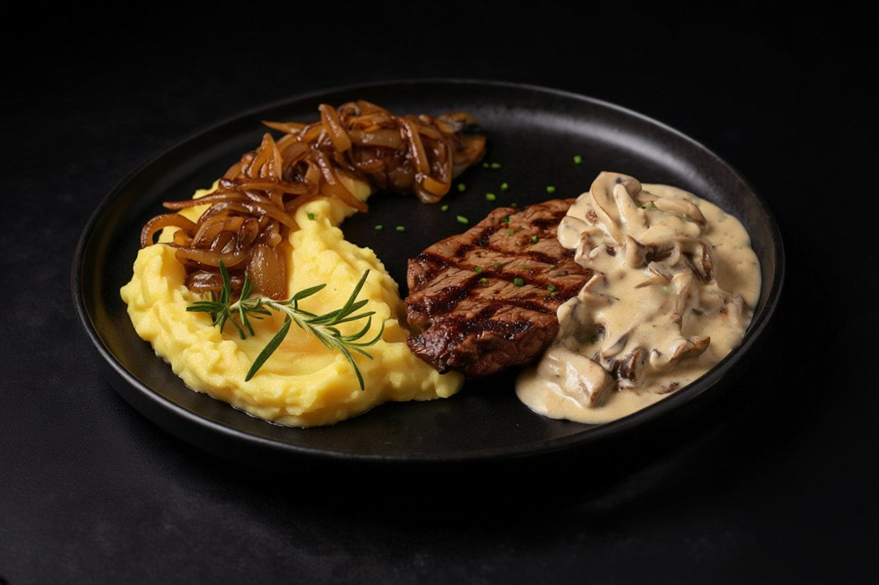 Steak with Mushroom Sauce