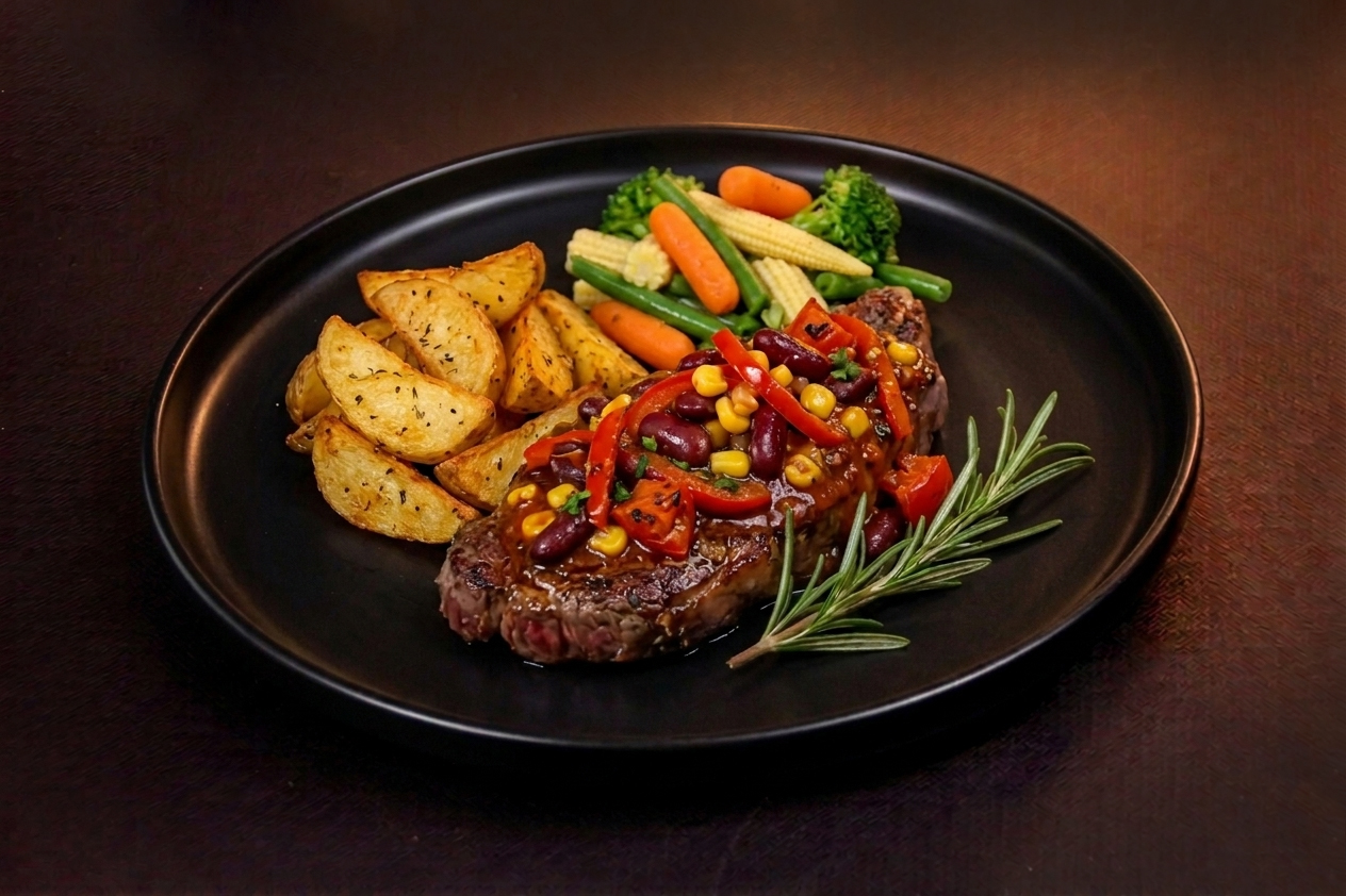 Steak with Mexican Sauce